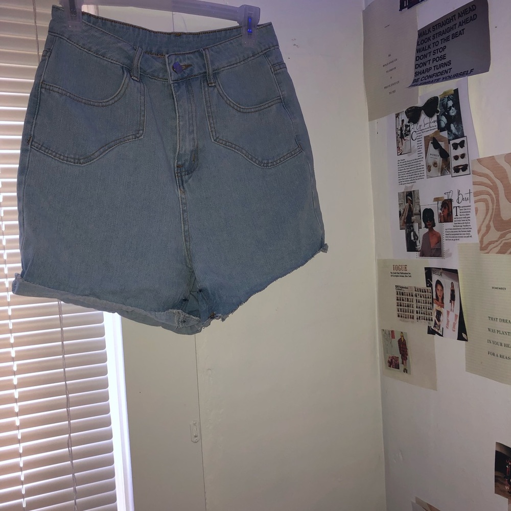 light jean shorts